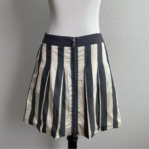 Emporio Armani Grey and White Striped Skirt